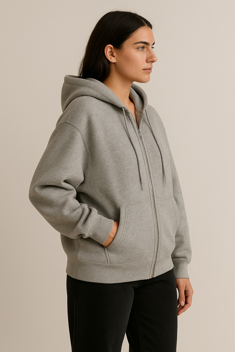 RAINA – Oversized hoodie met rits voor dames