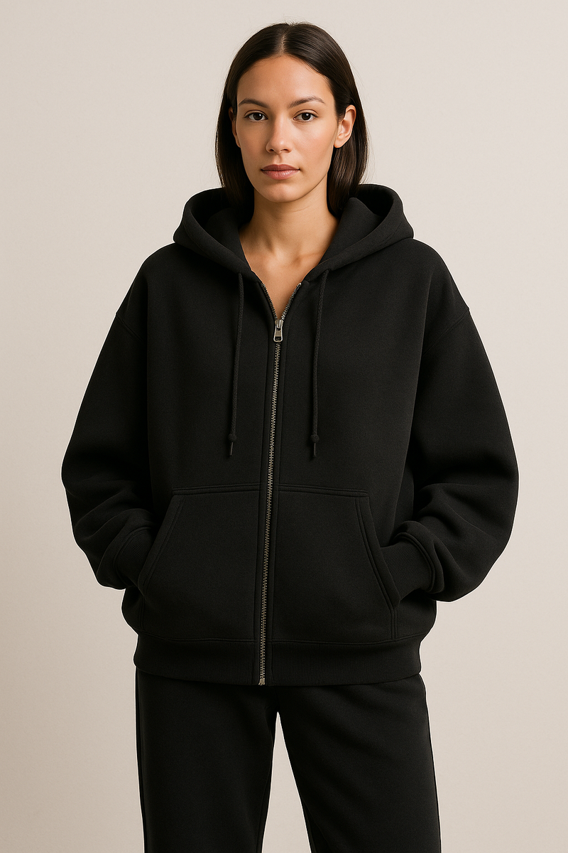 RAINA – Oversized hoodie met rits voor dames