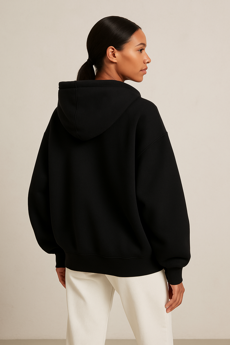 RAINA – Oversized hoodie met rits voor dames