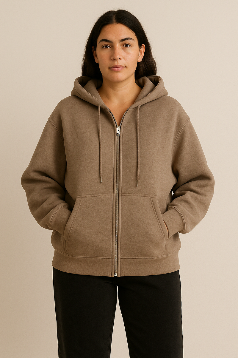 RAINA – Oversized hoodie met rits voor dames