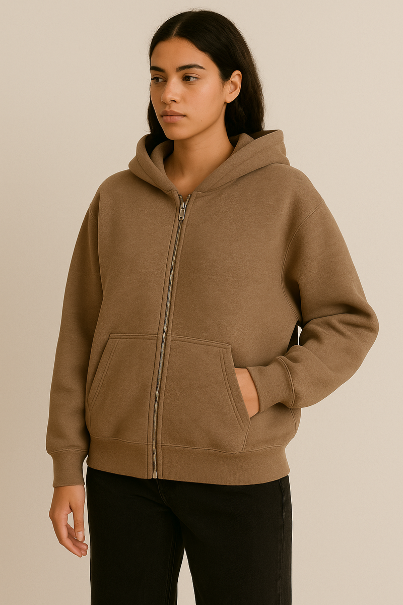 RAINA – Oversized hoodie met rits voor dames