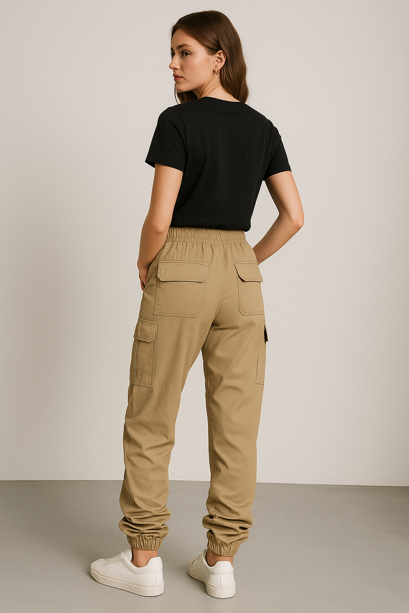 ZURI – Stacked cargo broek met loose fit voor dames